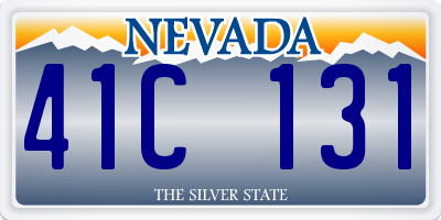 NV license plate 41C131