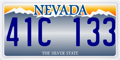 NV license plate 41C133
