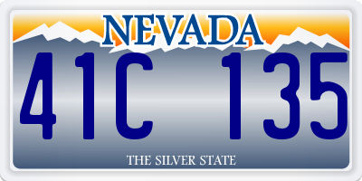 NV license plate 41C135