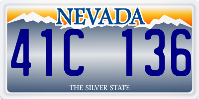 NV license plate 41C136