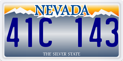 NV license plate 41C143