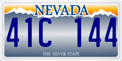 NV license plate 41C144