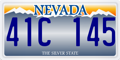 NV license plate 41C145