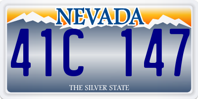 NV license plate 41C147