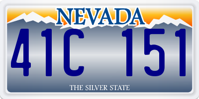 NV license plate 41C151