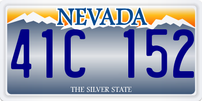 NV license plate 41C152