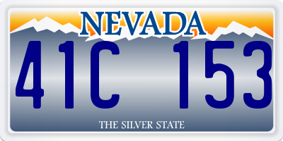 NV license plate 41C153