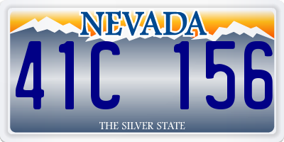 NV license plate 41C156