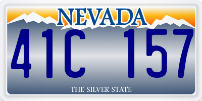 NV license plate 41C157