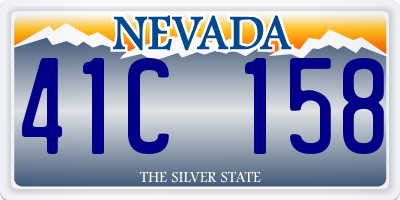 NV license plate 41C158