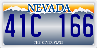 NV license plate 41C166