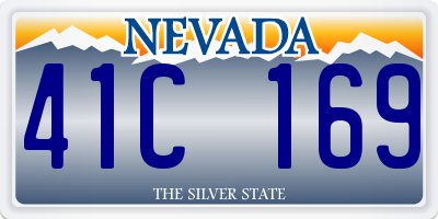 NV license plate 41C169