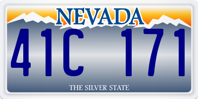 NV license plate 41C171