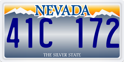 NV license plate 41C172