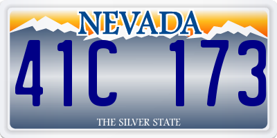 NV license plate 41C173