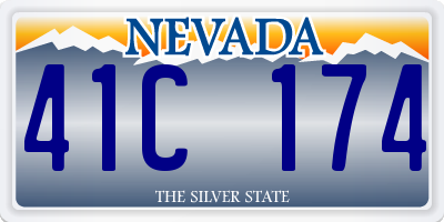 NV license plate 41C174