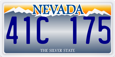 NV license plate 41C175