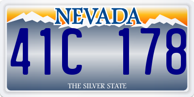 NV license plate 41C178