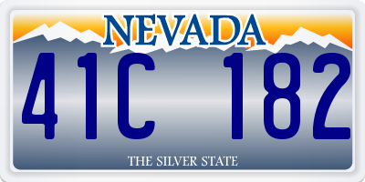 NV license plate 41C182