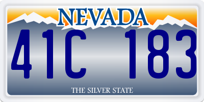 NV license plate 41C183