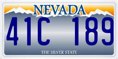 NV license plate 41C189