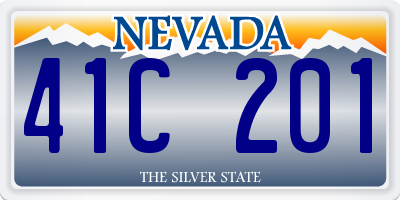 NV license plate 41C201