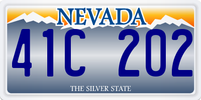 NV license plate 41C202