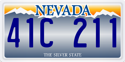NV license plate 41C211