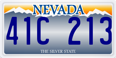 NV license plate 41C213