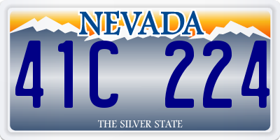 NV license plate 41C224