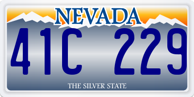 NV license plate 41C229