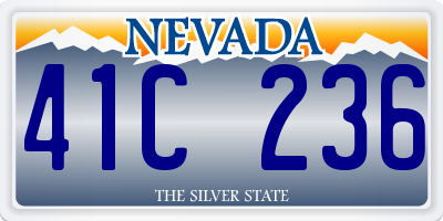 NV license plate 41C236