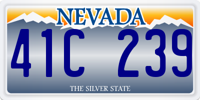 NV license plate 41C239