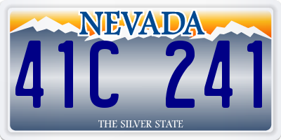 NV license plate 41C241