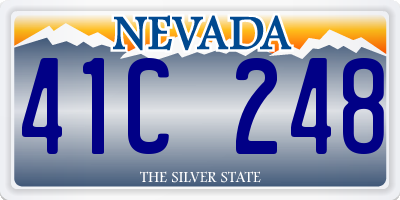 NV license plate 41C248