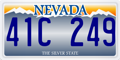 NV license plate 41C249