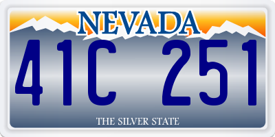 NV license plate 41C251