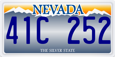 NV license plate 41C252