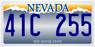 NV license plate 41C255