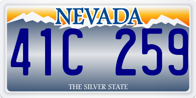NV license plate 41C259