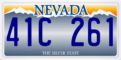 NV license plate 41C261