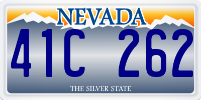 NV license plate 41C262