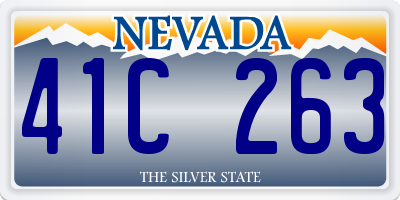NV license plate 41C263
