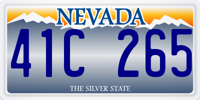 NV license plate 41C265