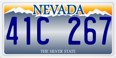 NV license plate 41C267