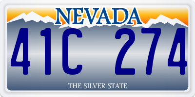 NV license plate 41C274