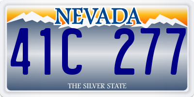 NV license plate 41C277