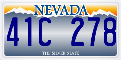 NV license plate 41C278