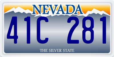 NV license plate 41C281