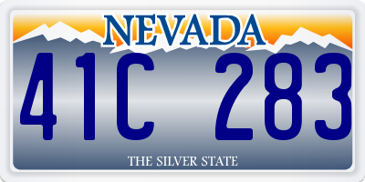 NV license plate 41C283